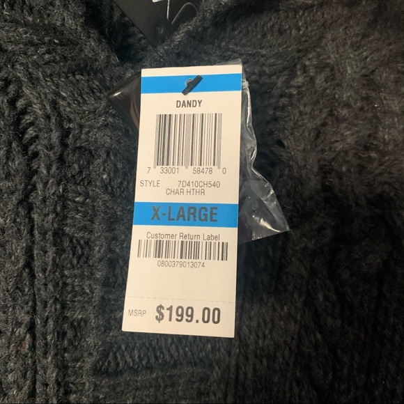 NWT INC Luxe Charcoal Gray Button Up Sweater XL - Picture 6 of 7